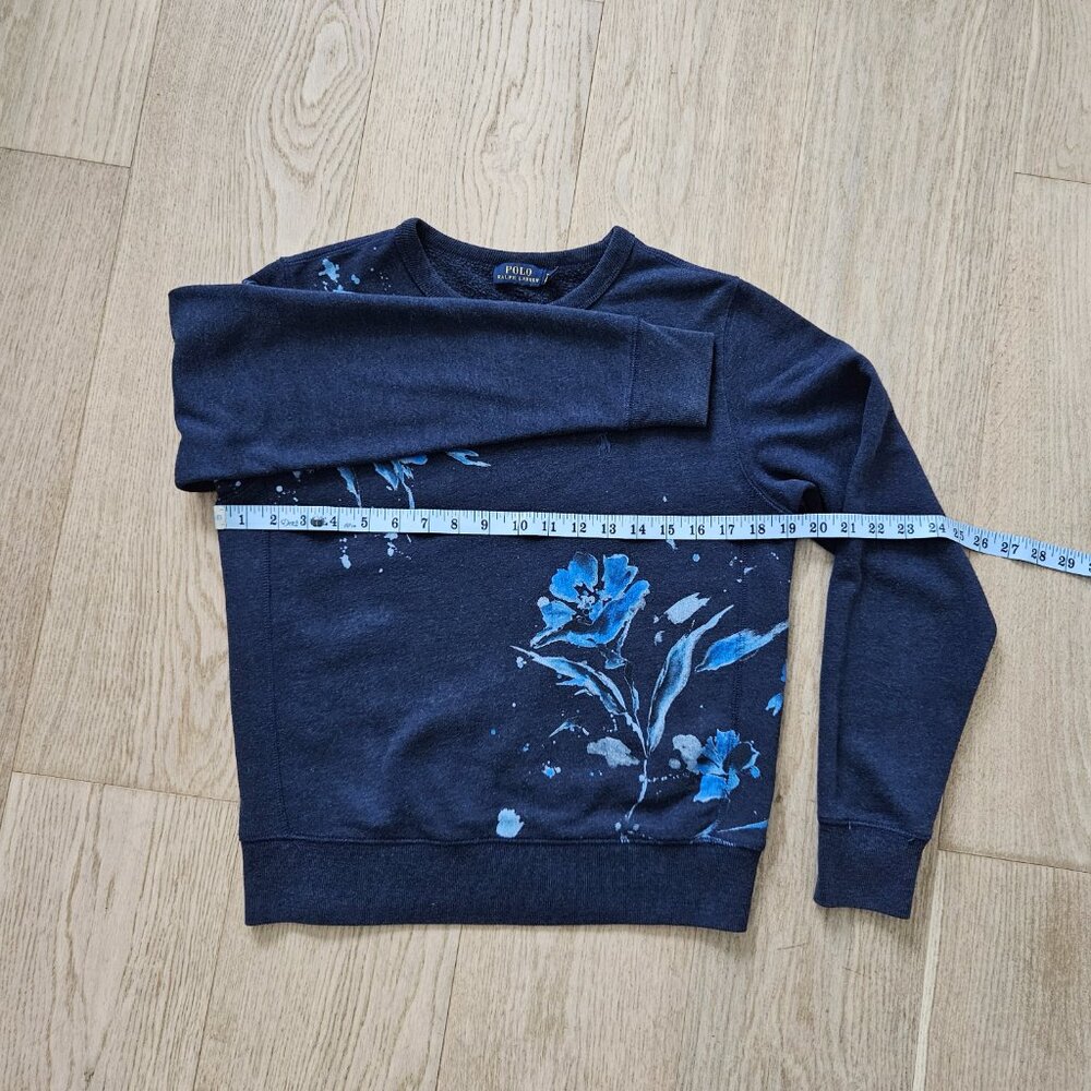 Polo Ralph Lauren Women’s Floral Crewneck Sweatshirt – Size SP, Blue - Picture 3 of 11